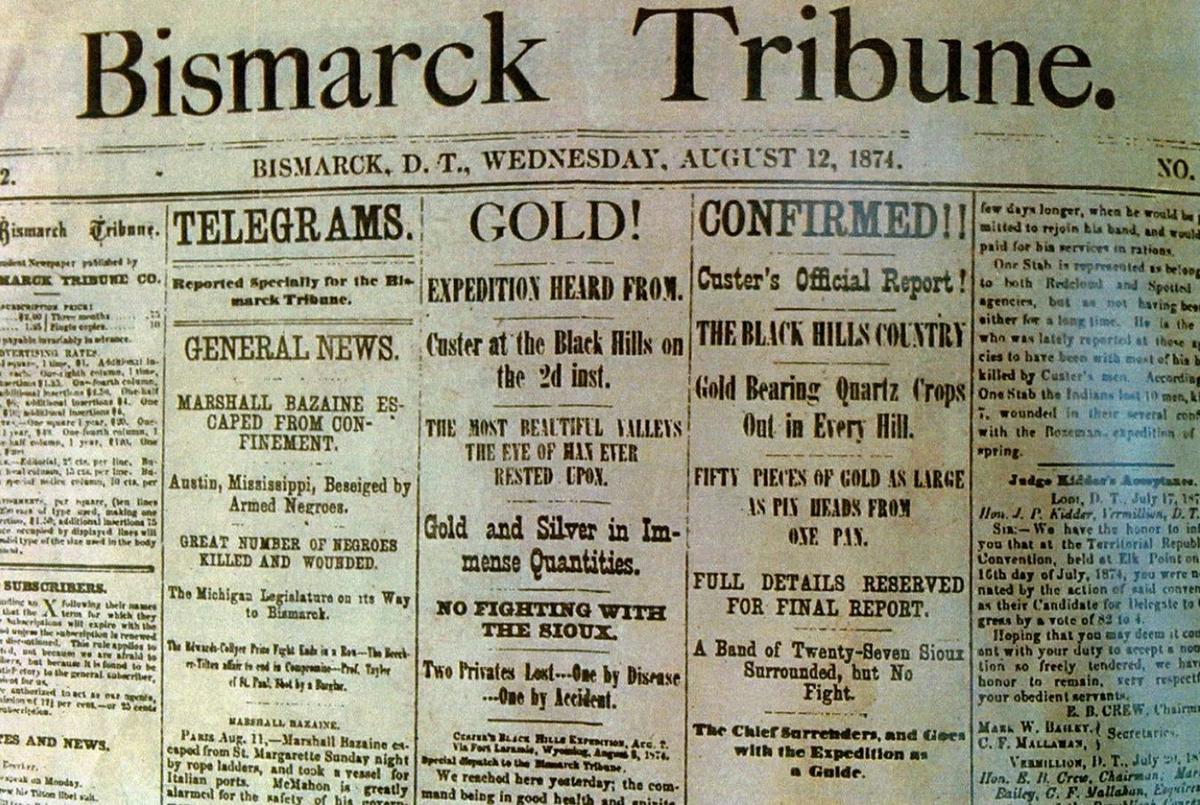 Bismarck Tribune headline
