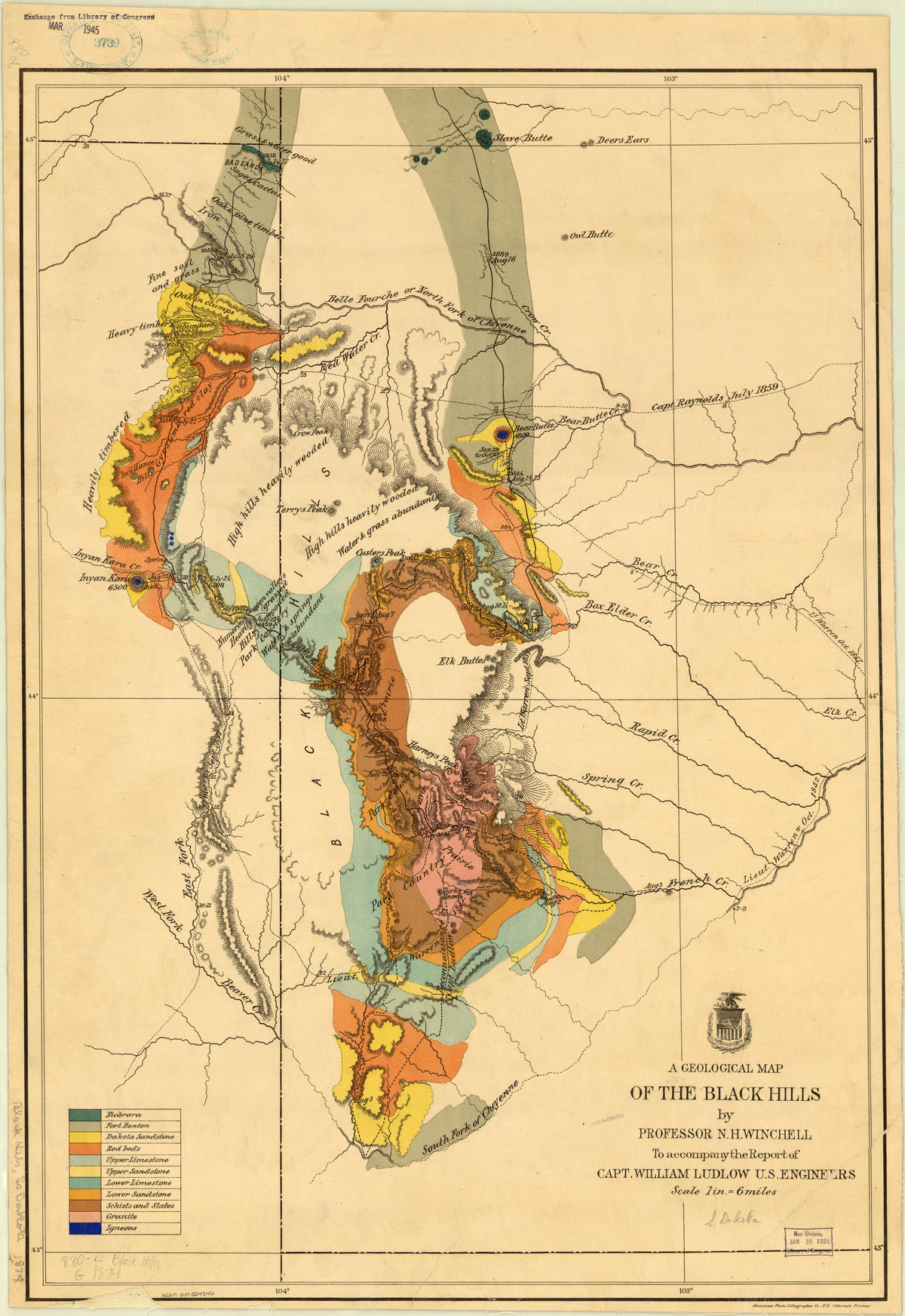 geologic map of Black Hills