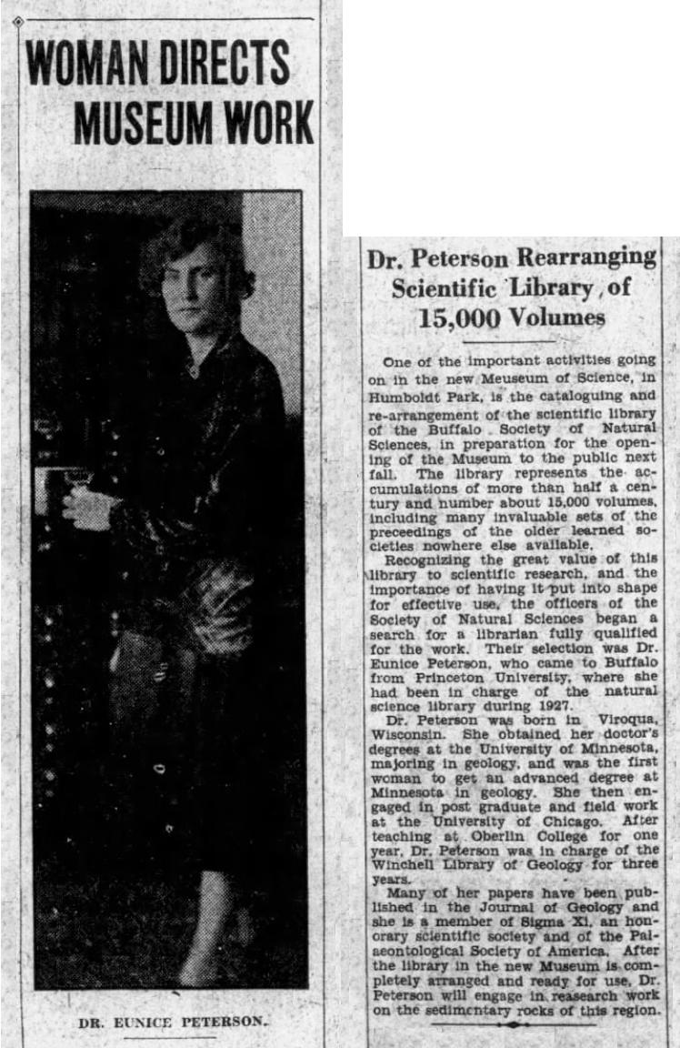 Buffalo Times article on Peterson's appointment to Science Museum - May 13, 1928