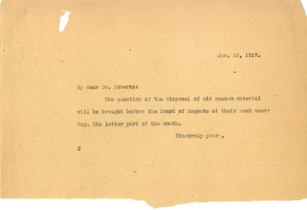 Vincent's note to Roberts Jan 13 1917