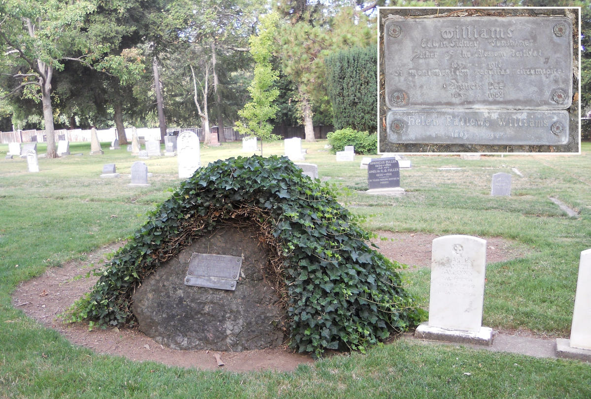 Edwin Sidney Williams' grave in Madronia Cemetery in Saratoga, California
